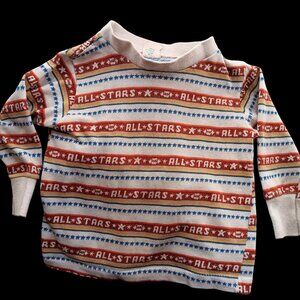 Vintage Kids 2T T-shirt 70's Knit Print JC Penney Single Stitch Toddler Time